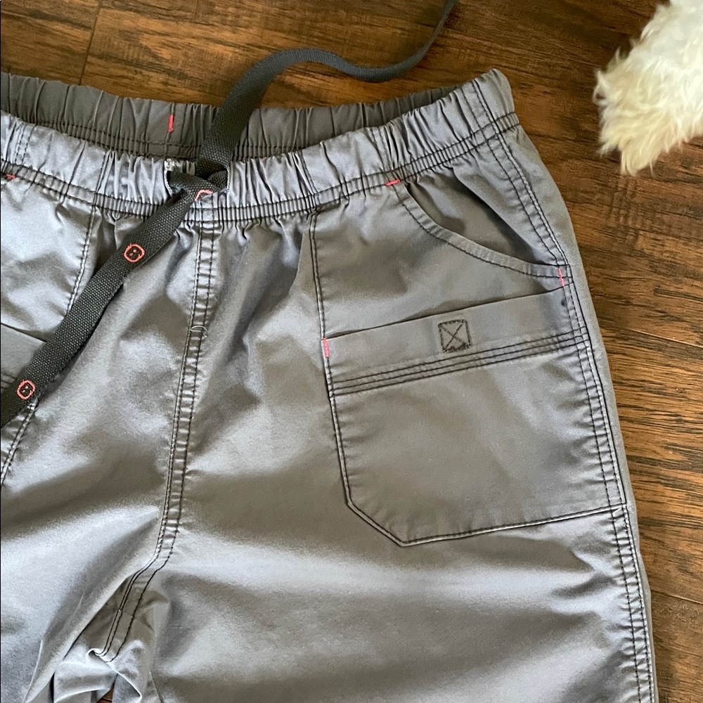 WonderWink Women's Scrub Set in Slate Gray with Pink Accents Size M - Picture 4 of 8